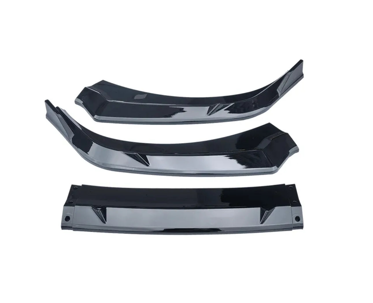 Hyundai Elantra Front Bumper Lip, 2023-2024 Elantra Body Kit, Black ABS Spoiler, 3PCS Front Lip Spoiler, Aerodynamic Car Accessories, Elantra Upgrade, Sporty Car Modifications.