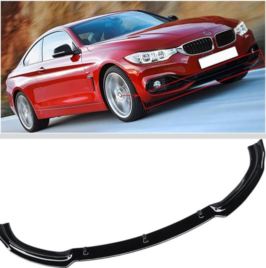 BMW F32 4 Series 2014 2015 2016 Base Non M Sport Front Bumper Lip Splitter Gloss Black 3PCS ABS Onecarworld