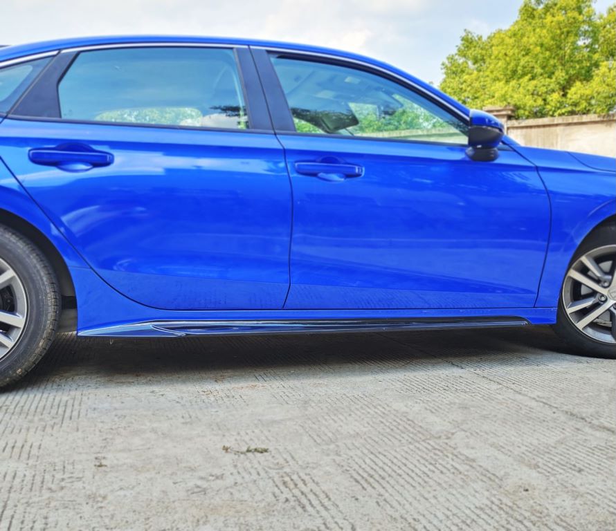 Honda Civic 2022-2025 11th Gen USA Style Glossy Black Side Skirts Scratch Protection Easy Install