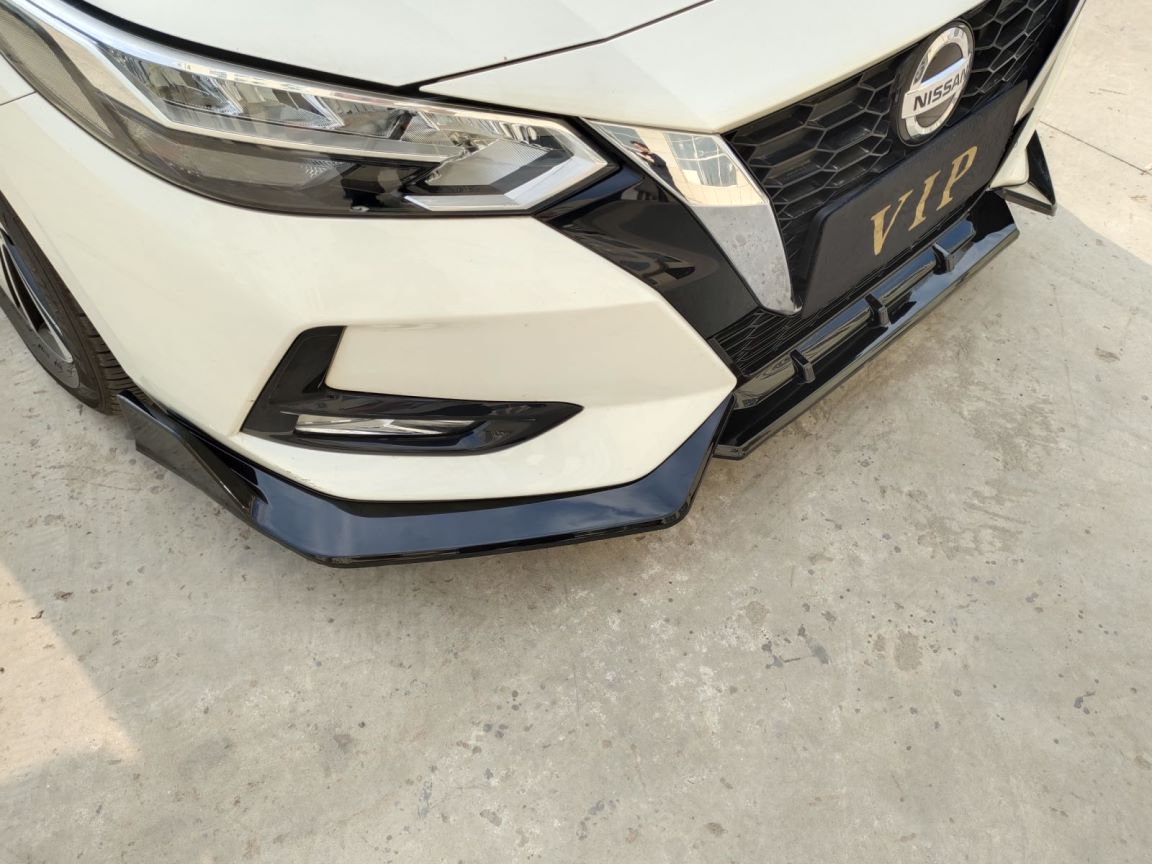 Gloss Black Car Front Bumper Splitter Lip Diffuser Body Kit Spoiler Guard Fit For Nissan Sentra SR SL 2021 2022 2023