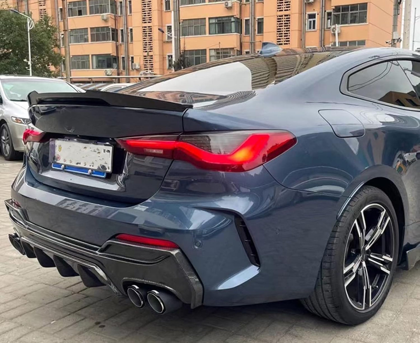 BMW 4 Series G22 G82 2021-2024 PSM Style Rear Trunk Spoiler Glossy Black Onecarworld