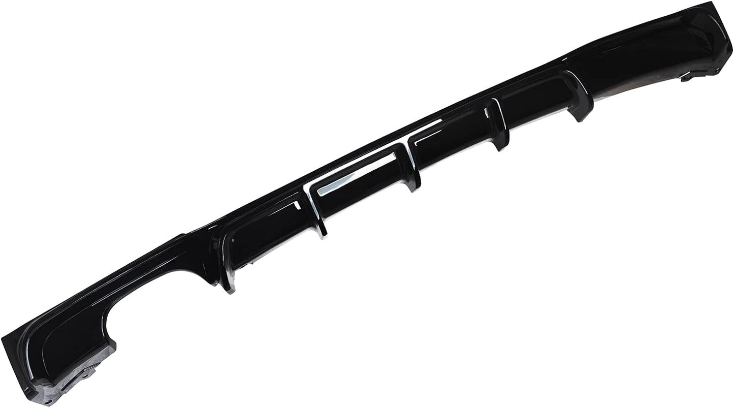 Rear Diffuser for 2012-2019 BMW 3 Series F30 F31 320i 330i 340i with M Sport Bumper,Gloss Black ABS Material Lower Bumper Lip single Exhaust - ONECARWORLD