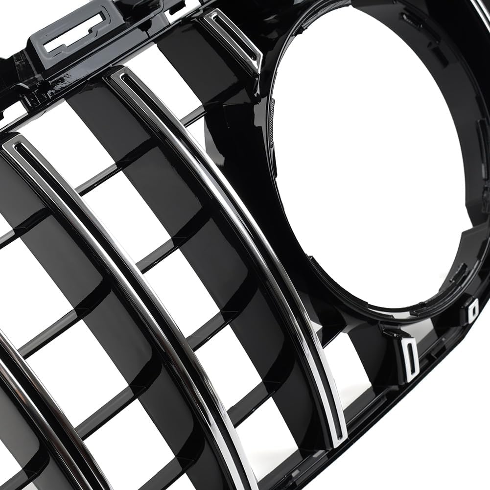 2015-2018 MERCEDES-BENZ C CLASS GT STYLE FRONT GRILLE (BLACK+ SILVER )WITH CAMERA HOLE. - ONECARWORLD