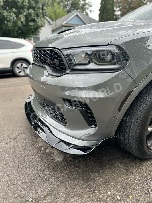 V3R Double Deck Front Bumper Lip Splitter for 2021-2024 Dodge Durango SRT Hellcat - ONECARWORLD