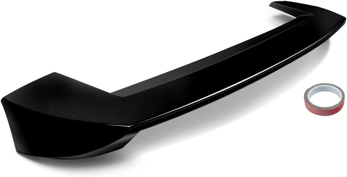 2013-2021 Jeep Grand Cherokee R Style Rear Roof Spoiler + Trunk Splitter Tailgate Mid Wing Gloss Black - ONECARWORLD