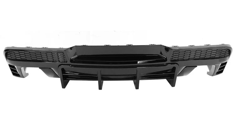 2014-2015 Chevy Camaro Ikon Rear Diffuser Bumper Lip Glossy Black - ONECARWORLD