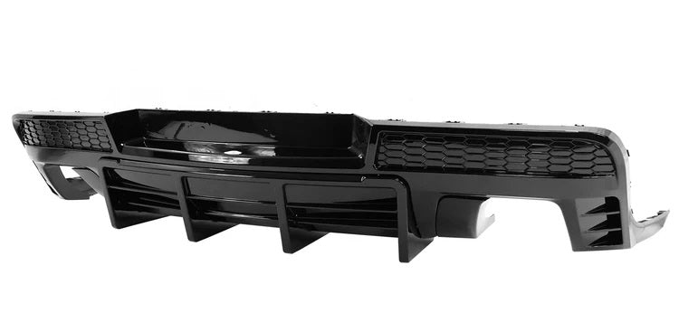 2014-2015 Chevy Camaro Ikon Rear Diffuser Bumper Lip Glossy Black - ONECARWORLD