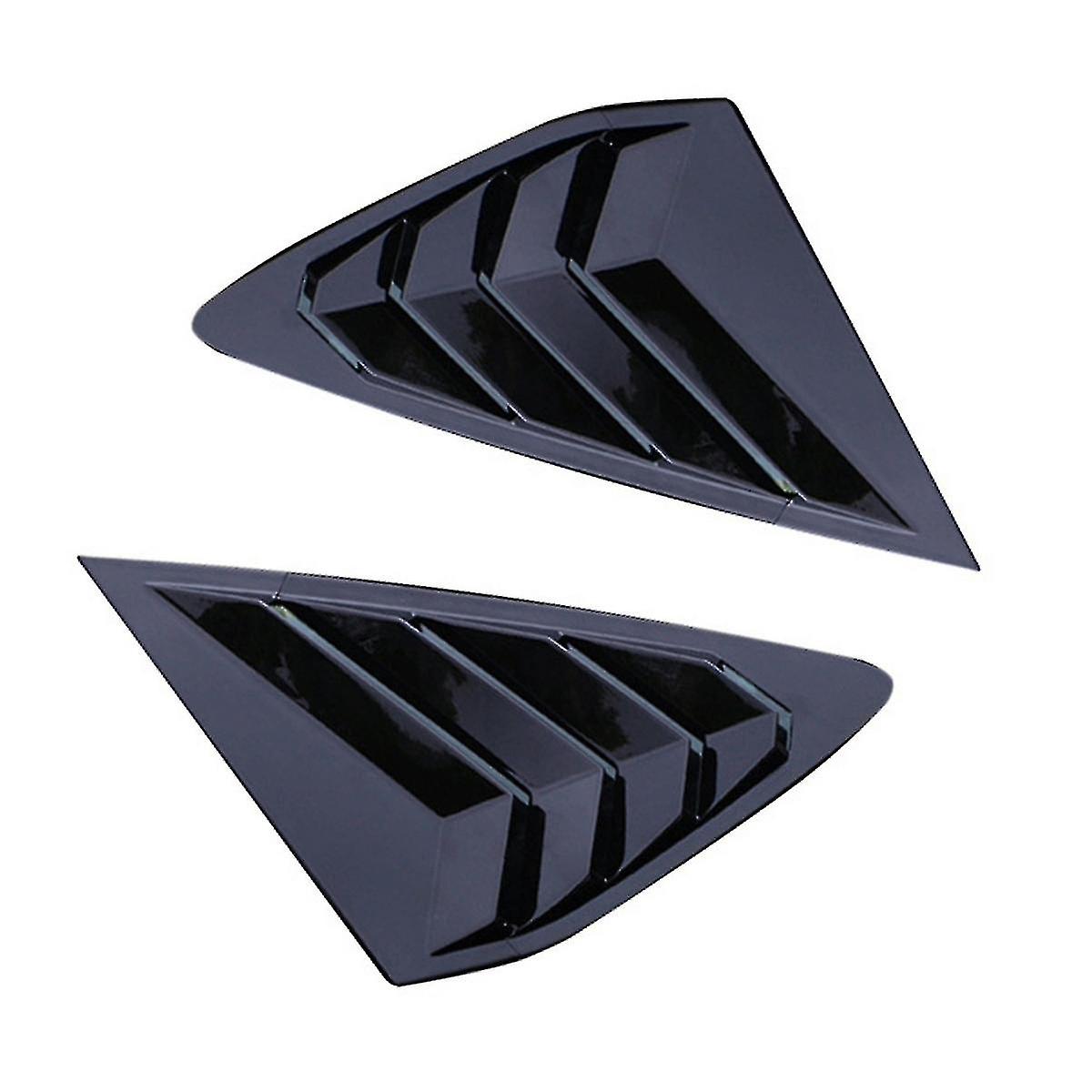 Honda Accord 2023 2024 11th Gen Gloss Black Rear Side Window Louvers Racing Style Triangular Window Glass Blinds