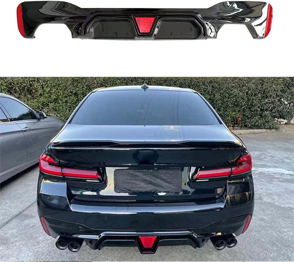 BMW 5 Series G30 G38 2018+ Rear Diffuser Bumper Protect Cover Shark Fin Diffuser for Rear Bumper - ONECARWORLD