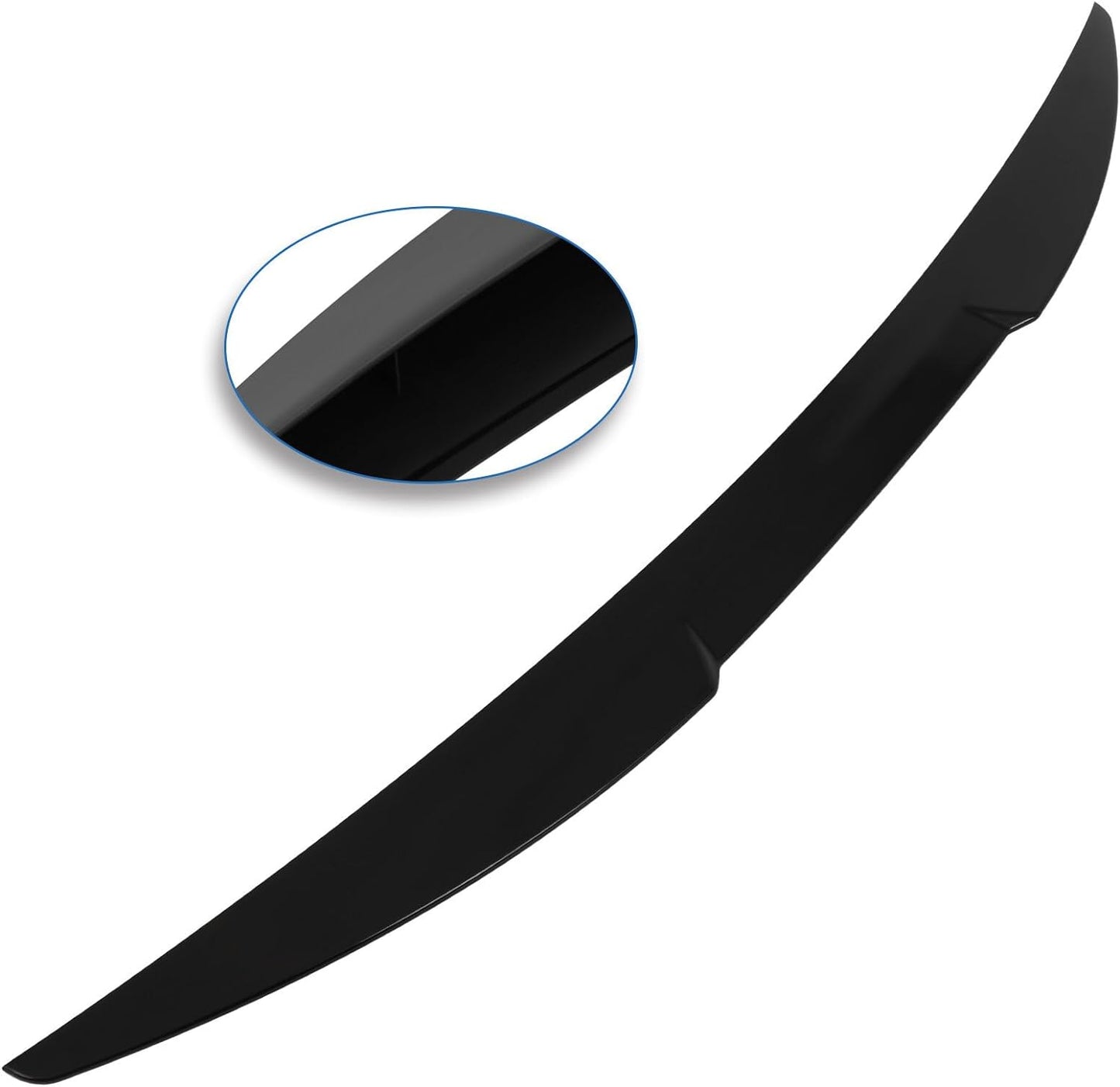 Audi A4 S4 B9 Sedan Racing Trunk Spoiler M4 Style Rear Trunk Lip Spoiler for 2017-2023 (ABS Glossy Black) - ONECARWORLD