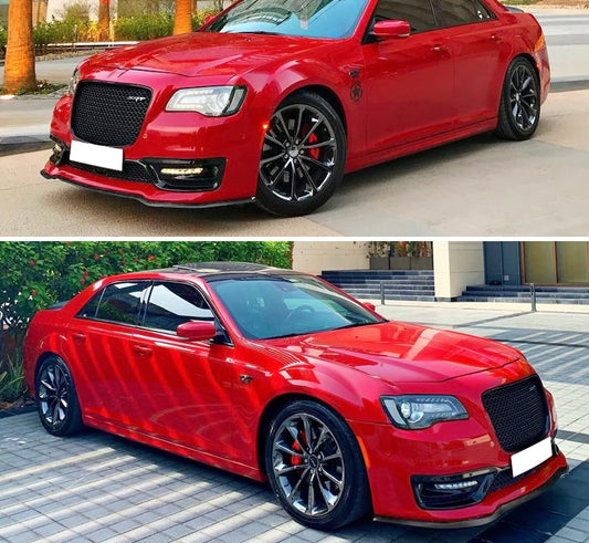 2015-2023 Chrysler 300 Front Bumper Lip Chin Splitter Spoiler PP Glossy Black (One Piece Lip)
