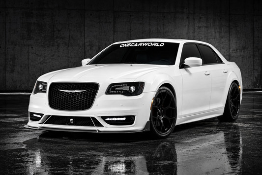 Chrysler 300 SRT 2012-2023 Style Front Bumper Conversion Unpainted PP With Fog Lights & DRL Onecarworld