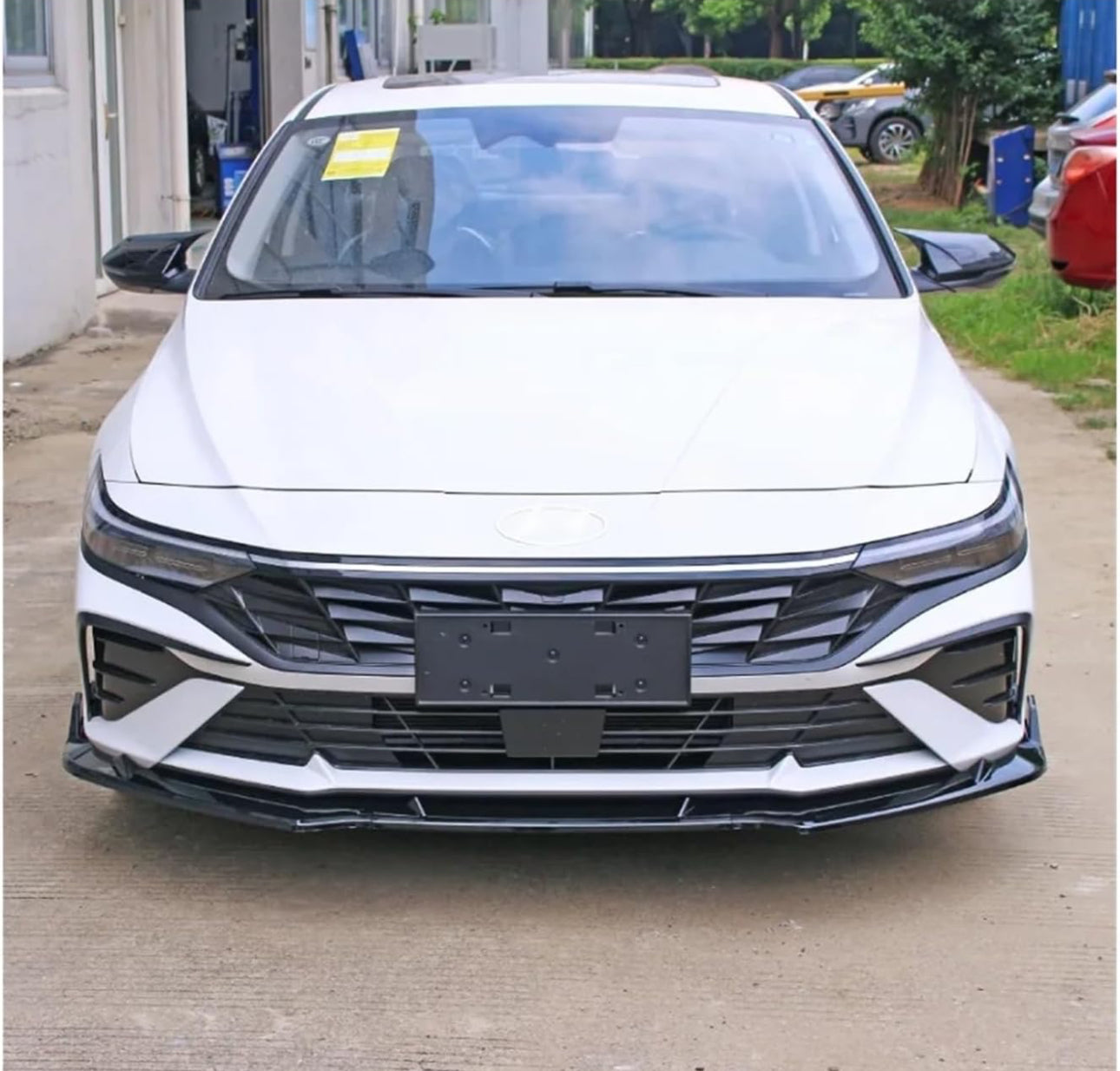 Hyundai Elantra Front Bumper Lip, 2023-2024 Elantra Body Kit, Black ABS Spoiler, 3PCS Front Lip Spoiler, Aerodynamic Car Accessories, Elantra Upgrade, Sporty Car Modifications.