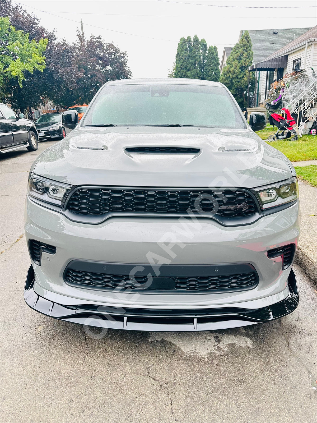 V3R Double Deck Front Bumper Lip Splitter for 2021-2024 Dodge Durango SRT Hellcat - ONECARWORLD