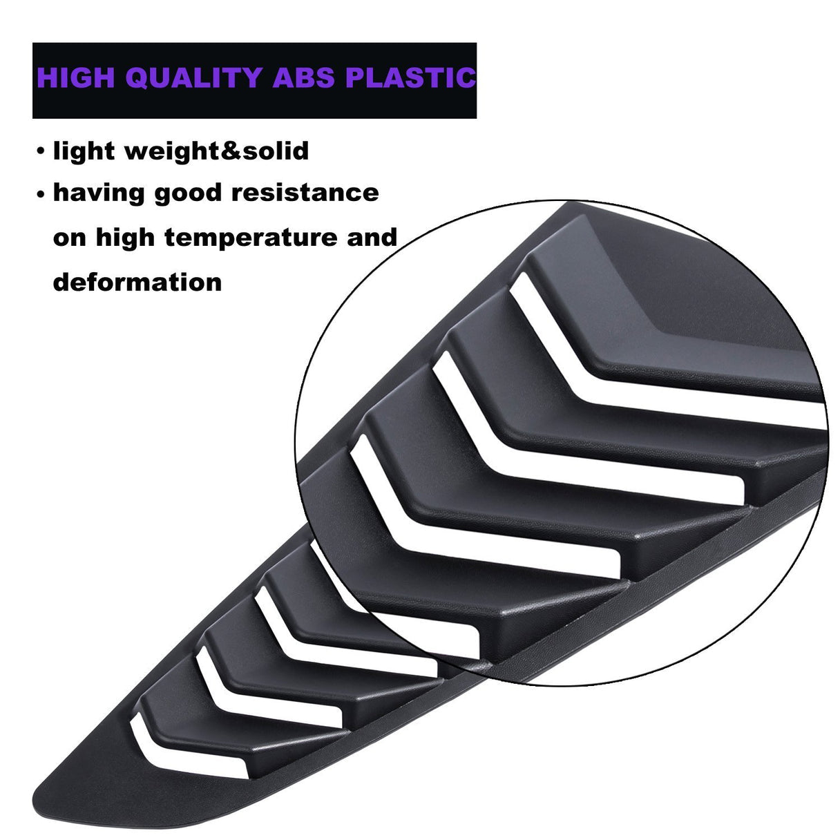 Mustang Window Louver Glossy Black 2016-2021 - ONECARWORLD
