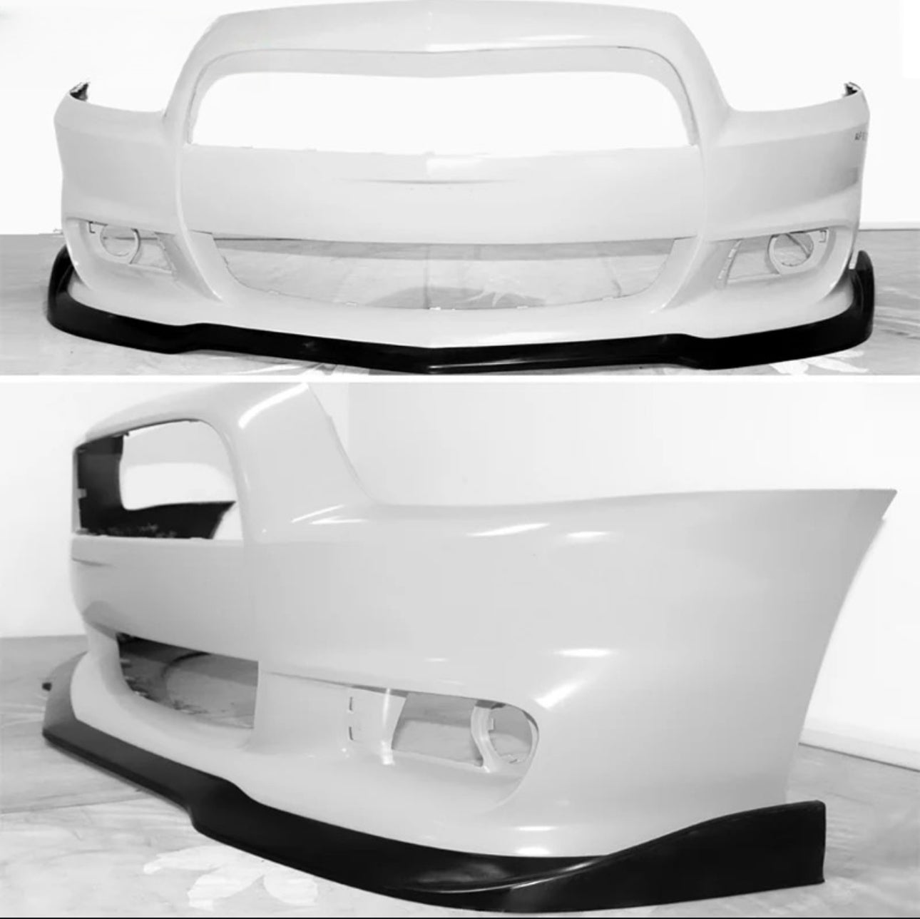 2012-2014 Dodge Charger SRT8 Style Unpainted Front Bumper Lip PU