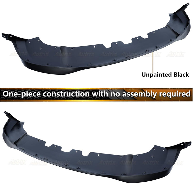 For 2021–2025 Dodge Durango SRT Style Front Bumper Lip (Unpainted) & Rear Diffuser (Gloss Black) Conversion Kit