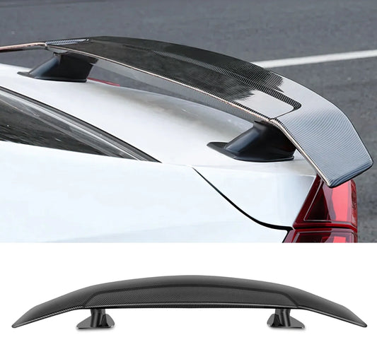 UNIVERSAL CARBON STYLE REAR TRUNK SPOILER WING FOR ALL SEDAN CARS WITH FLAT SURFACE TRUNK. - ONECARWORLD