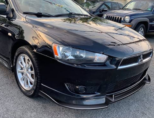 Mitsubishi Lancer 2008-2015 Glossy Black Front Lip Onecarworld