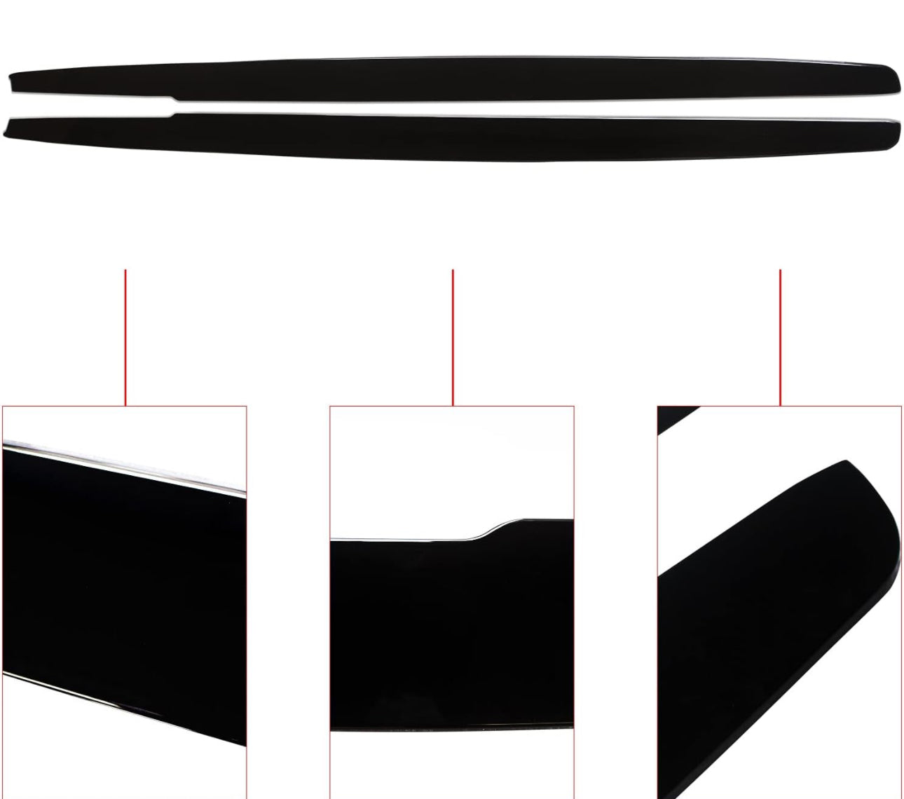 BMW 3-Series F30 F31 2012-2018 Side Skirts For M-Sport Bumper, ABS Painted Gloss Black Side Rocker Panel Extension Lip - ONECARWORLD