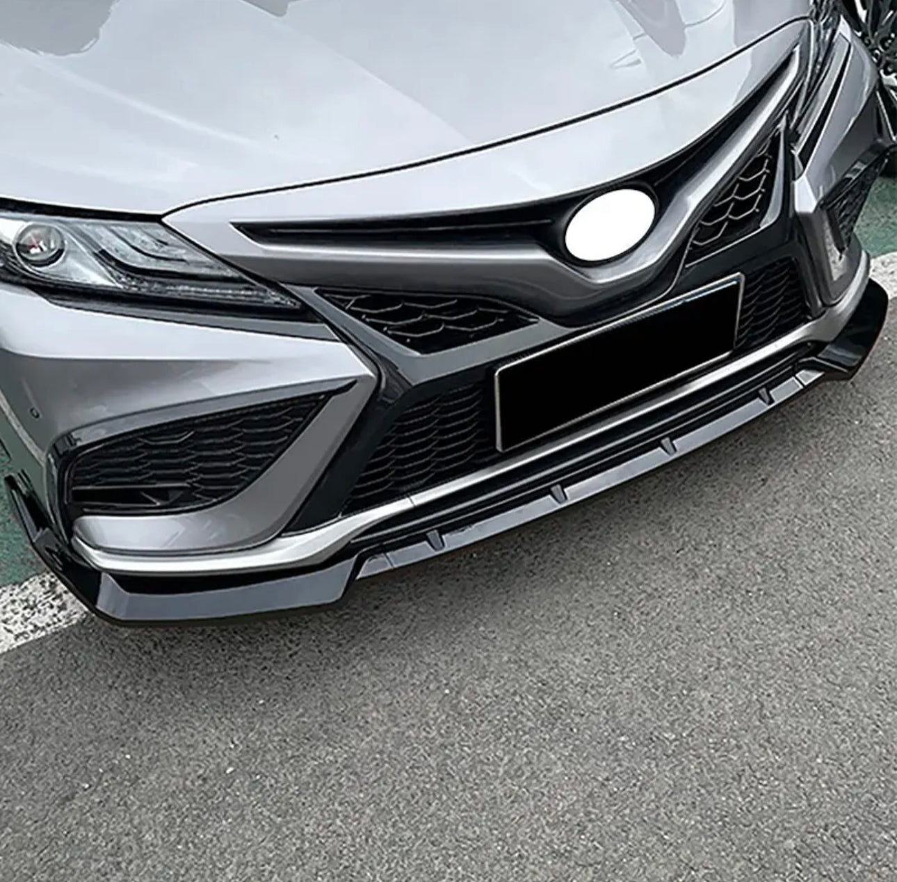 Front Bumper Lip for Toyota Camry Sport Hybrid SE XSE 2021 2022 Front Lip Splitter Air Dam Bumper Protection Spoiler Splitter Gloss Black - ONECARWORLD
