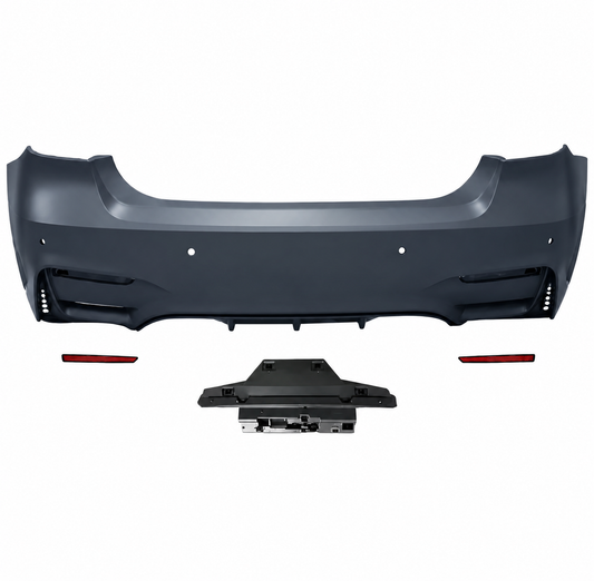 BMW 3 Series F30 M3 Style Rear Bumper 2012-2018 Unpainted Primer with Parking Sensor Holes Onecarworld