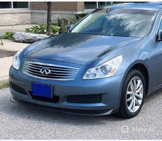 Infiniti G35 / G37 Front Bumper Lip Glossy Black for 2007–2009 Sedan Only | Onecarworld