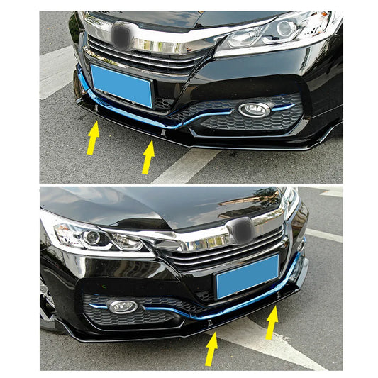 Honda Accord 2014-2017 9th 9.5th Front Bumper Lip Body Kit Spoiler Splitter - ONECARWORLD