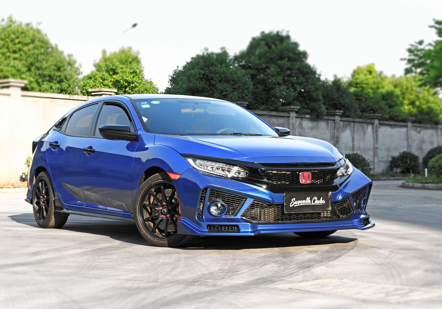Honda Civic Track Front Bumper 2016-2021 Unpainted Black Onecarworld