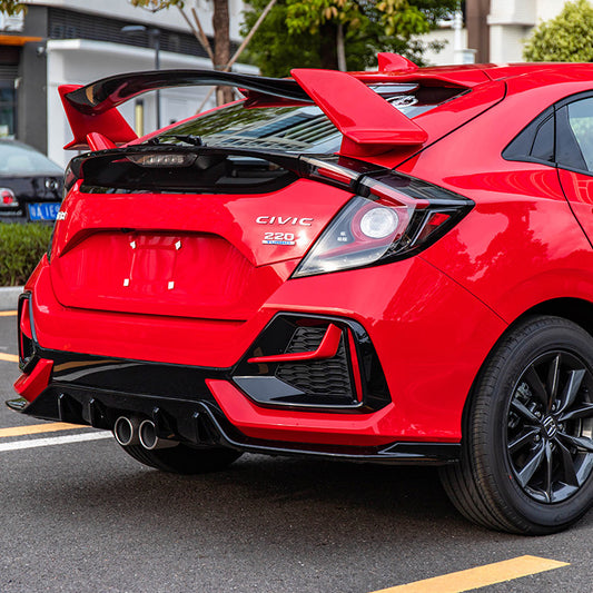 Honda Civic Hatchback Rear Trunk Spoiler 2016-2021 Black with Red Accent – Onecarworld
