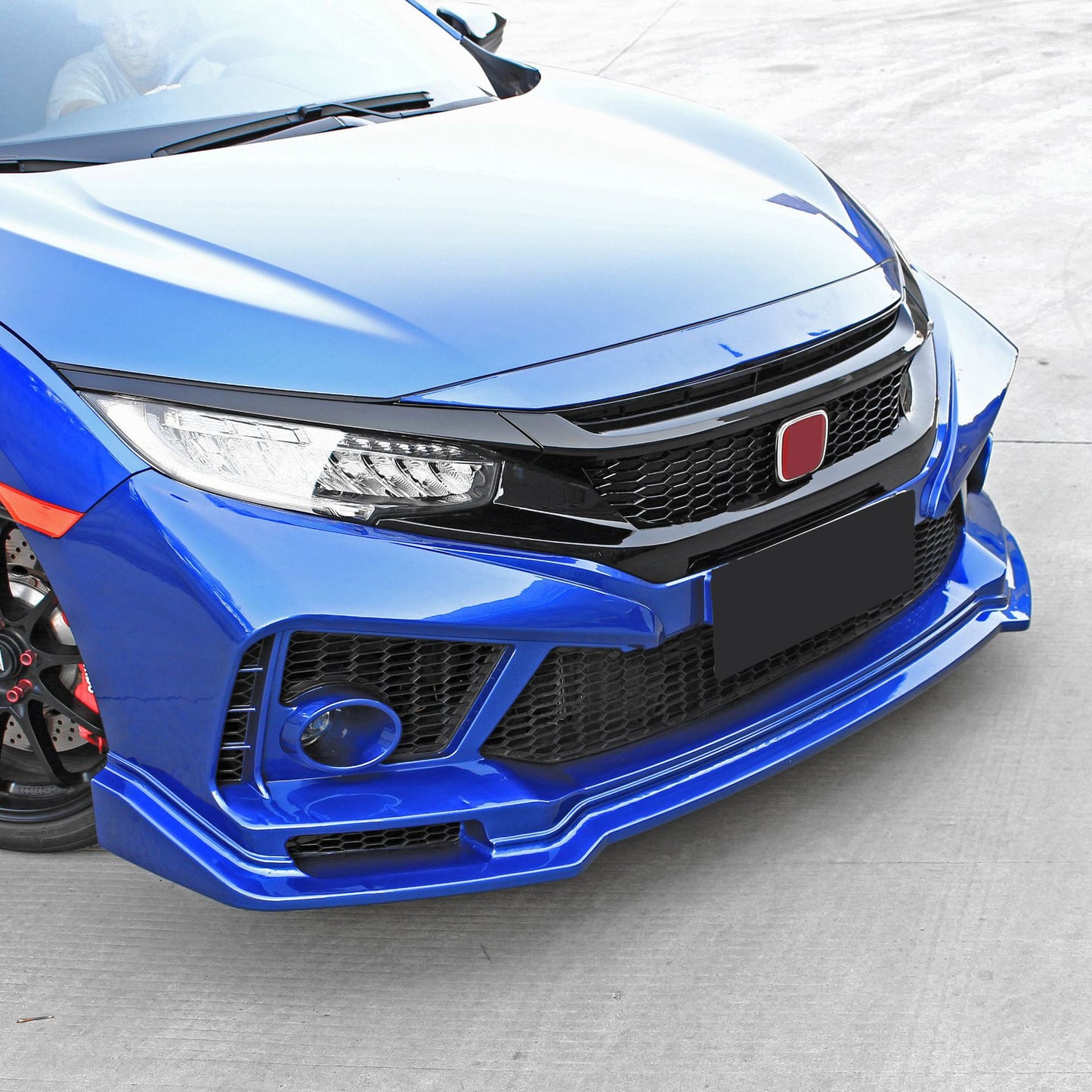 Honda Civic Track Front Bumper 2016-2021 Unpainted Black Onecarworld
