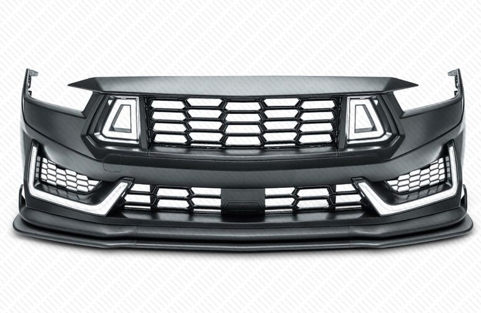 MP Concepts Dark Horse Style Front Bumper Kit with LED DRL Unpainted (2024+ Mustang GT, EcoBoost)