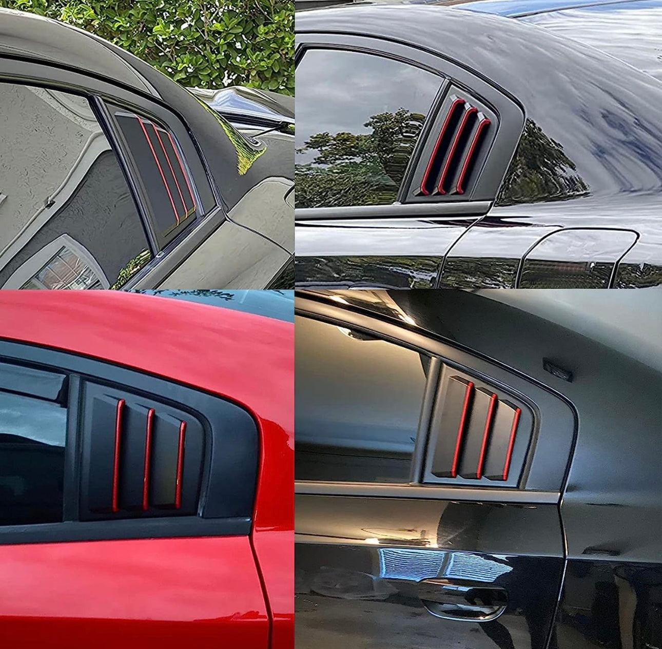 Dodge Charger 2011-2022 (Glossy Black) Side Window Louver - ONECARWORLD