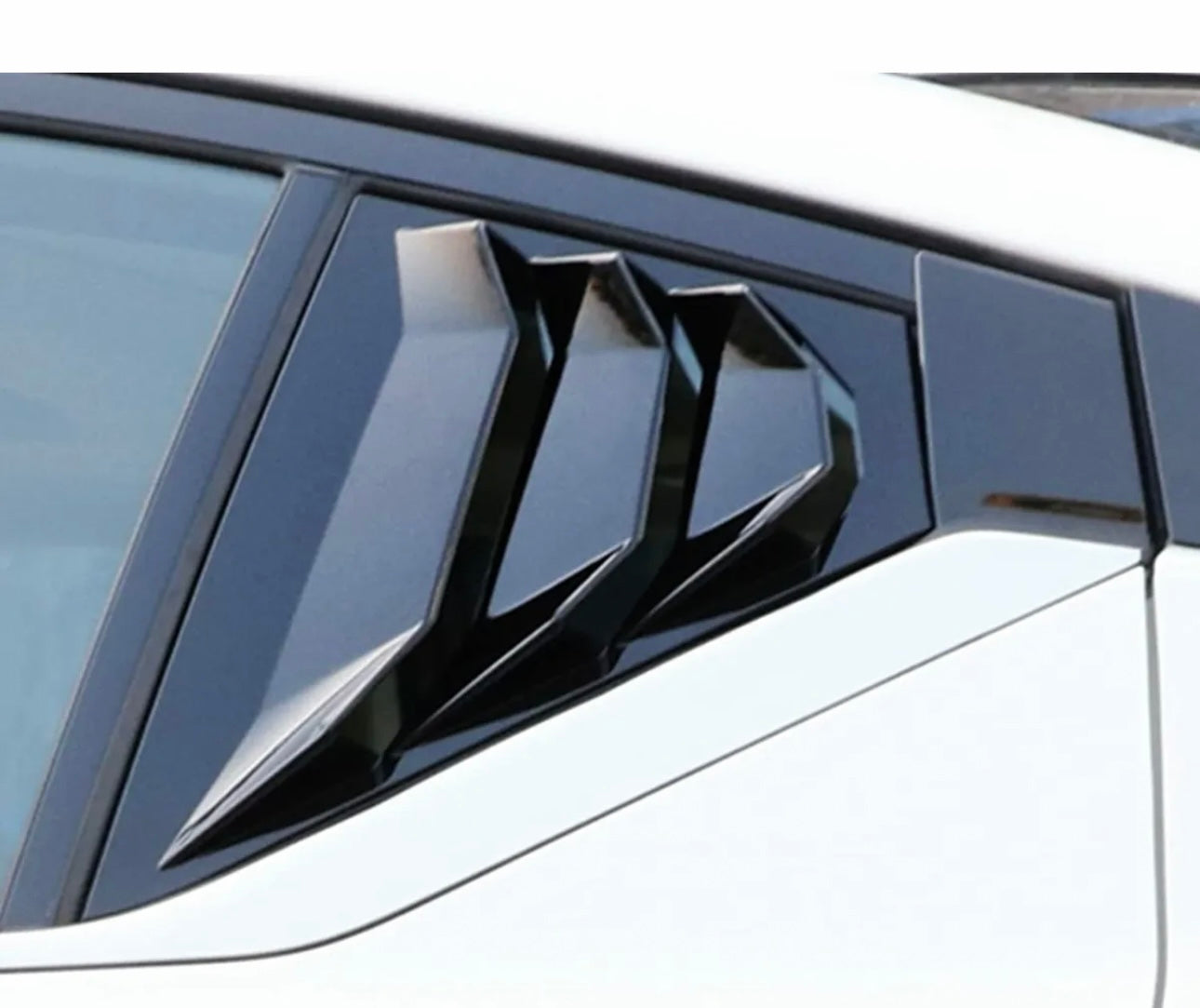 Nissan Altima Glossy black Rear window louvers 2019 - 2023 - ONECARWORLD