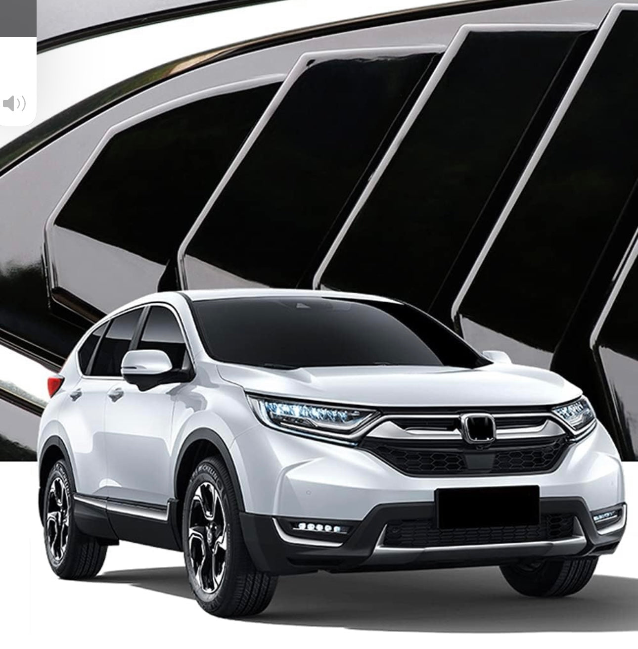 Side Vent Window Scoop Louver Cover Trim for HONDA CRV BREEZE 2017-2021 gloss black - ONECARWORLD