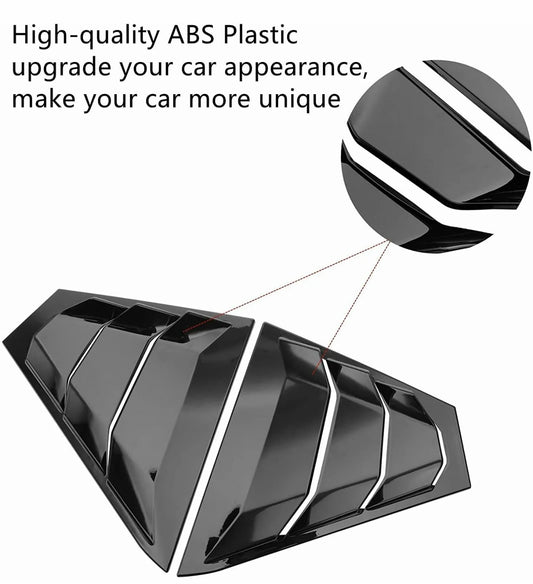 Nissan Altima Glossy black Rear window louvers 2019 - 2023 - ONECARWORLD