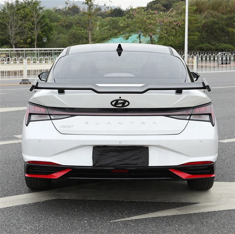 Hyundai Elantra Glossy Black Trunk Spoiler 2015-2022 - ONECARWORLD