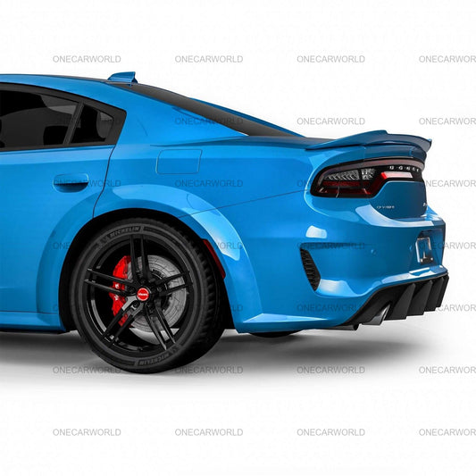 Dodge Charger Widebody 2015–2023 V3R Style Rear Diffuser with LED Glossy Black Finish | OEM Fitment | Durable Lightweight Construction Onecarworld