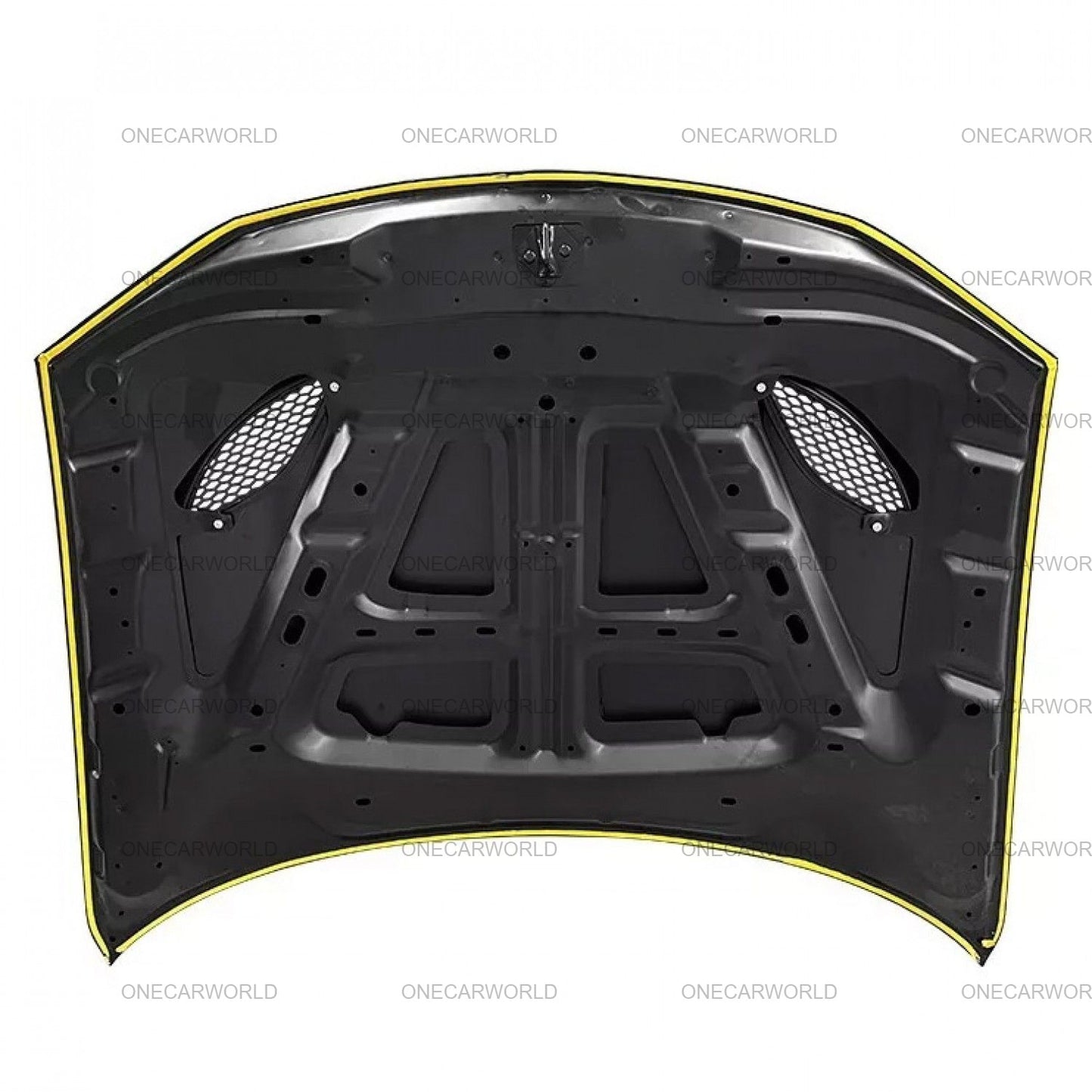 Chrysler SRT Style Hood with Center Vent 2011–2024 | Aluminum | Unpainted Black | Onecarworld