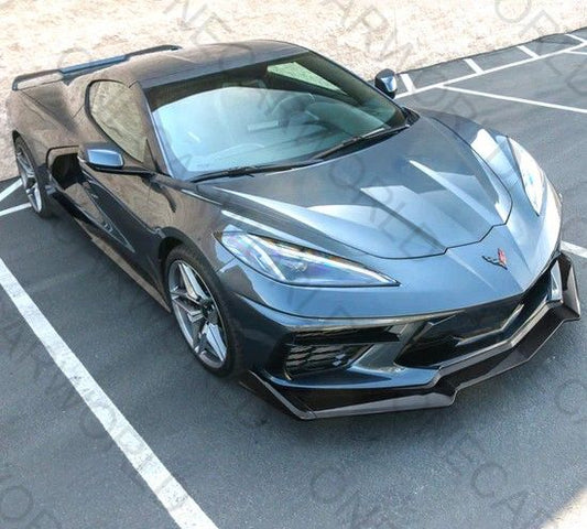 Chevy Corvette C8 Stingray/Z51 (5PCS ABS Kit) 5VM Style Front Lip Glossy Black | Fits 2020–2025 Onecarworld