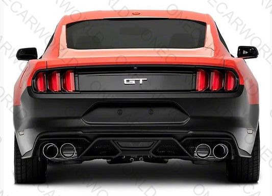 Ford Mustang (2015–2022) GT500 Style Rear Bumper with Diffuser Unpainted with Rear Diffuser Onecarworld
