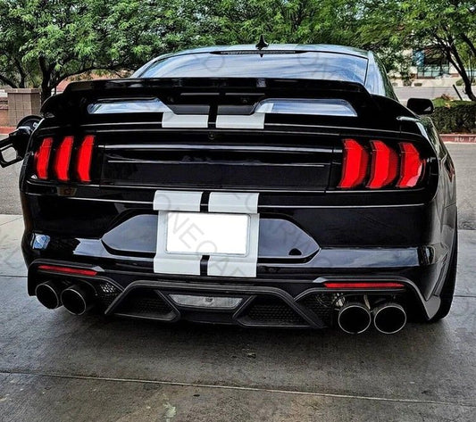 Ford Mustang Coupe (2015–2023) GT500 Style Gurney Flap Rear Spoiler Add-On Smoke Finish | Onecarworld