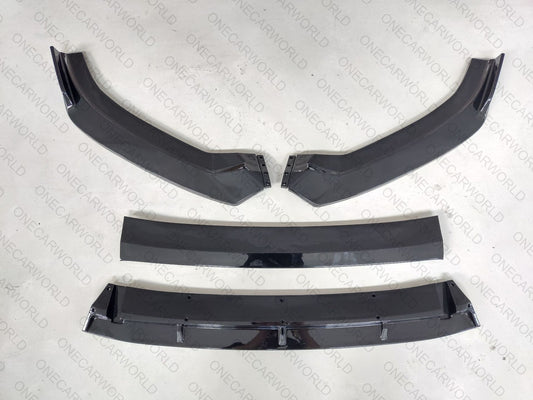 Audi A3 S3 Front Bumper Lip 2017-2020 Gloss Black S-Line Model Onecarworld