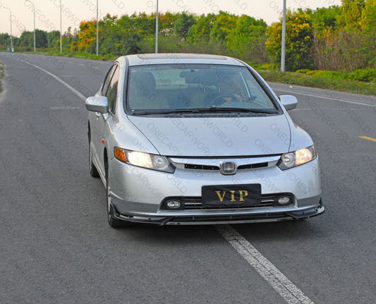 Honda Civic Front Bumper Lip 2006–2011 Gloss Black Onecarworld