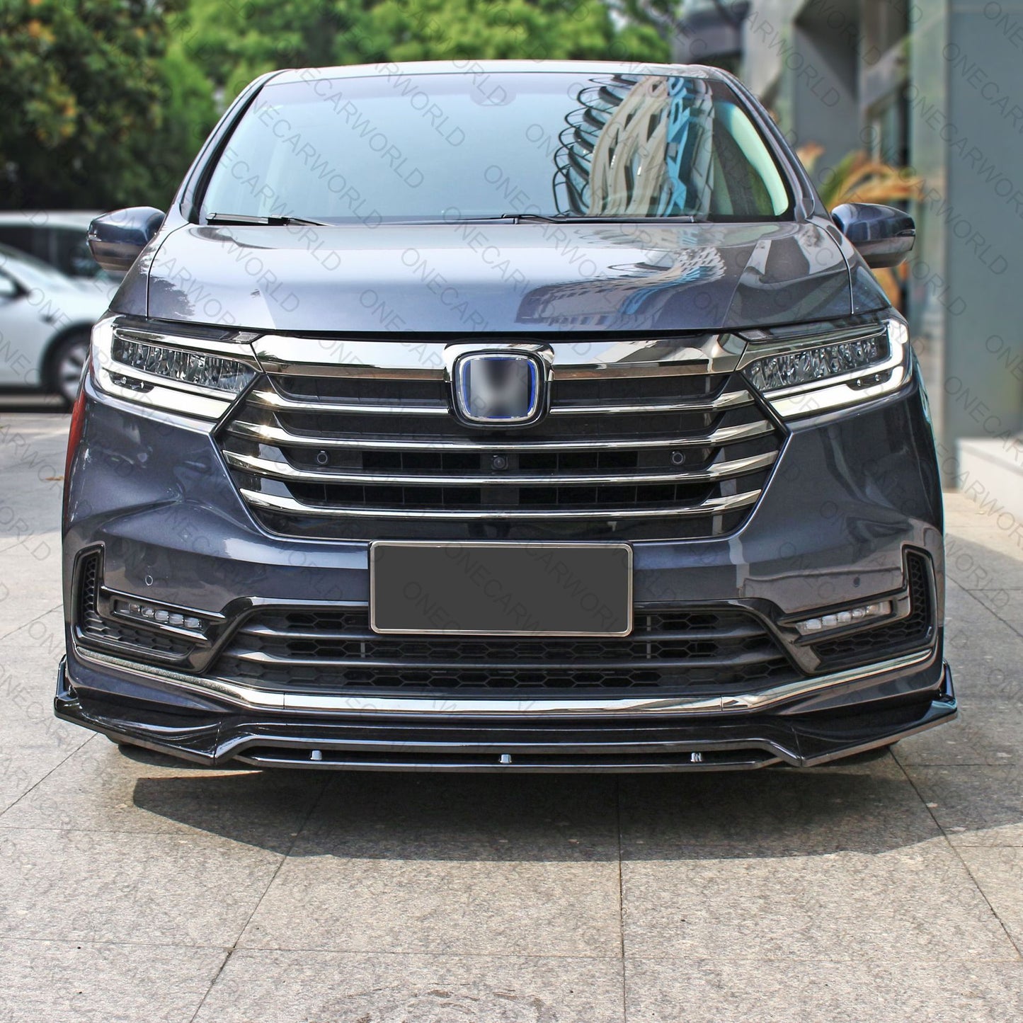 Honda Odyssey Front Bumper Lip 2021-2022 Gloss Black Onecarworld