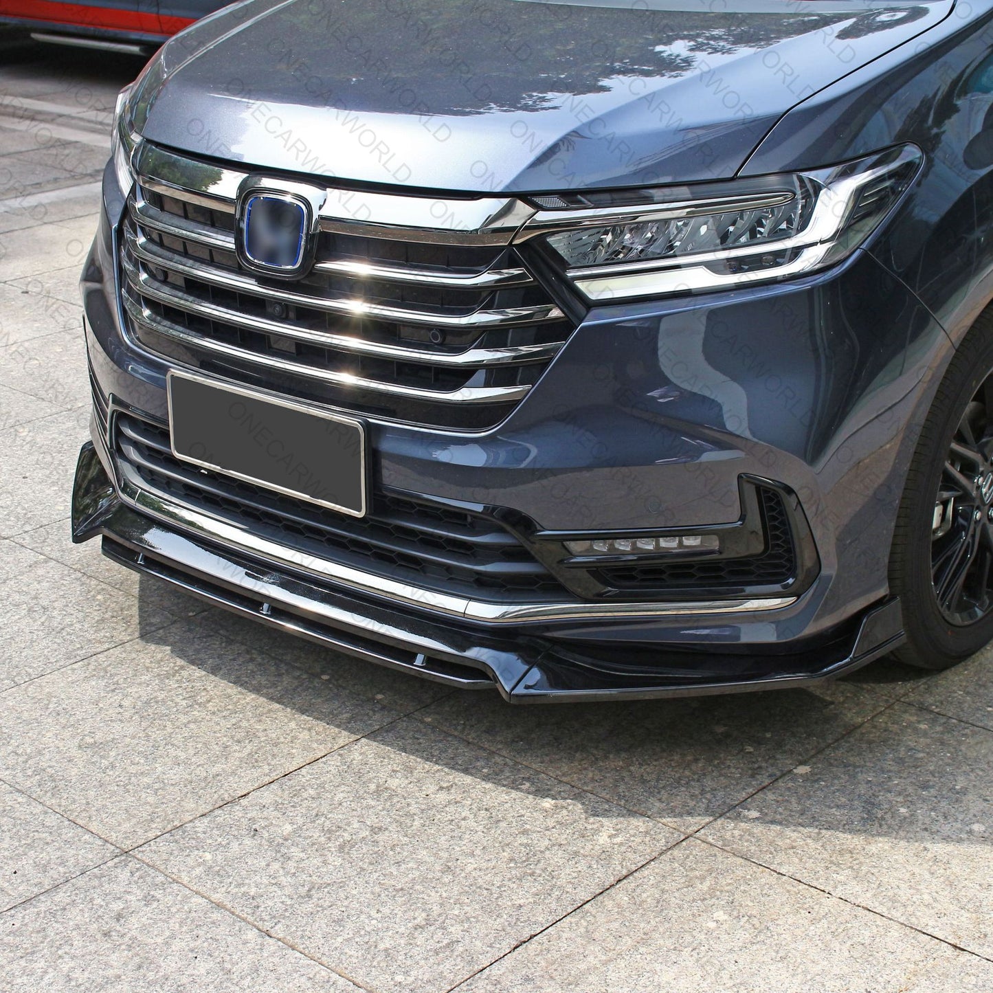 Honda Odyssey Front Bumper Lip 2021-2022 Gloss Black Onecarworld