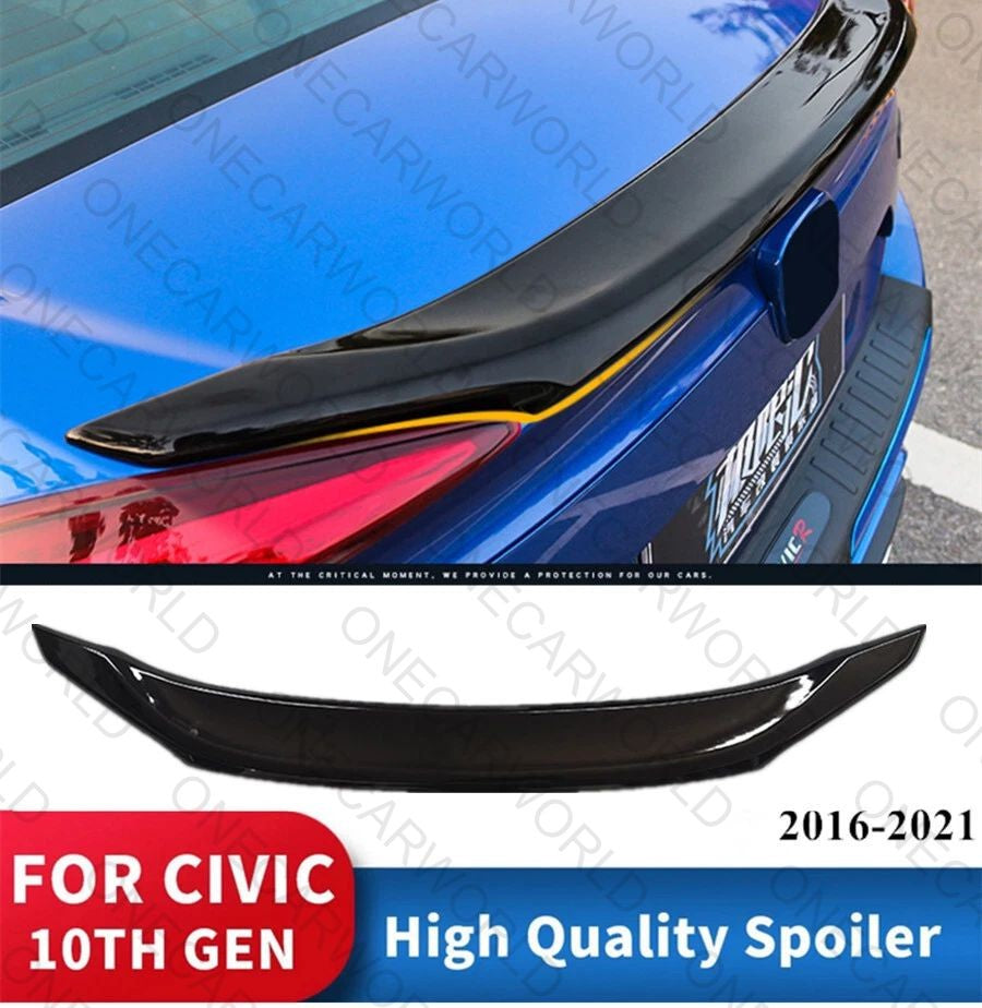 Honda Civic Rear Spoiler 2016-2020 Glossy Black Sport Style – Onecarworld
