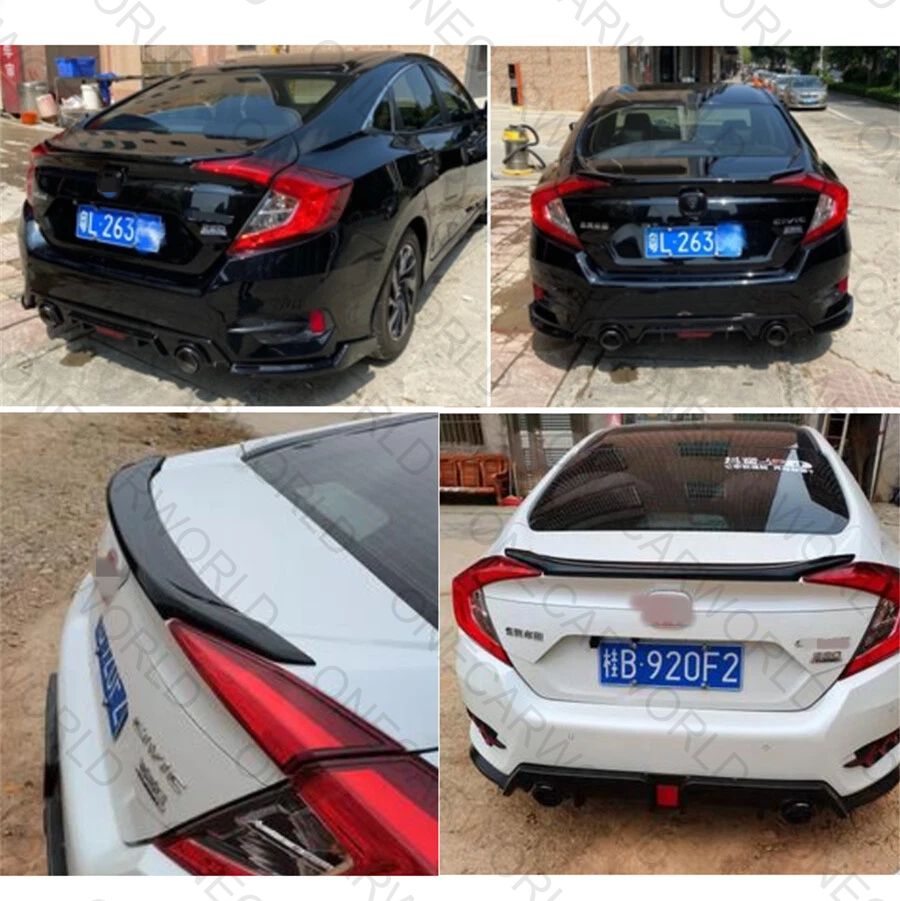 Honda Civic Rear Spoiler 2016-2020 Glossy Black Sport Style – Onecarworld