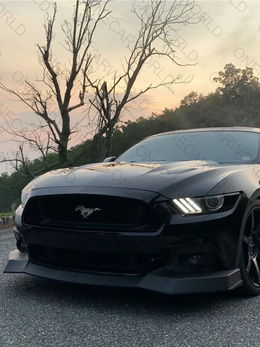 Ford Mustang 2015–2017 RTR Style Front Lip Chin Spoiler – MP Concepts – Gloss Black – Onecarworld