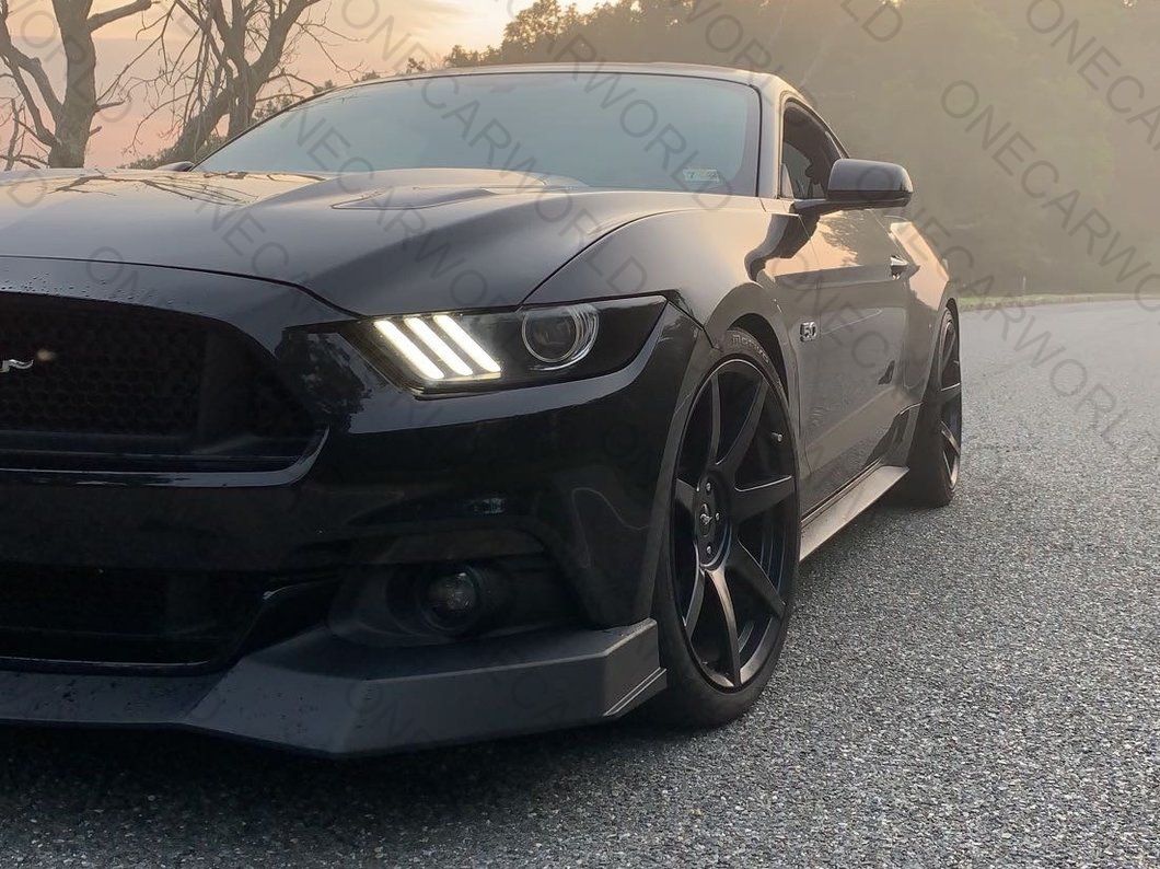 Ford Mustang 2015–2017 RTR Style Front Lip Chin Spoiler – MP Concepts – Gloss Black – Onecarworld